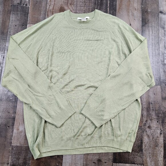 Men's Perry Ellis Size 2XL Silk Crew Neck Pullover Long Sleeve Swester - Picture 2 of 7